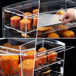<span class=keywords><strong>Acrylic</strong></span> Pastry hiển thị trường hợp bánh <span class=keywords><strong>Countertop</strong></span> hiển thị trường hợp bán lẻ hiển thị truy cập rõ ràng kệ - Product Image 6