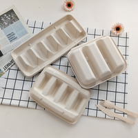 Boîte à tacos jetable de bonne qualité Plateau à tacos 3 compartiments Plateau porte-tacos biodégradable