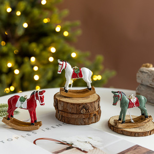 Resin Rocking Horse Christmas Trojan Christmas <b>Tree</b> Pendants Sublimation Hanging Christmas Ornaments <b>Tree</b> Ornament - Product Image 6