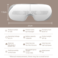 Masseur pour les yeux avec chaleur Airbag Musique Cadeaux d'anniversaire de Noël pour masque pour les yeux intelligent pour se détendre Soulagement de la fatigue oculaire Améliorer le sommeil