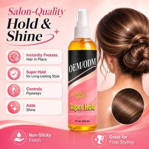 Factory Logo Private Label Custom Fast Drying Sulfate-Free Herbal Anti-frizz Vegan Hair Oil Strong Hold Texturizing Hair - Product Image 3