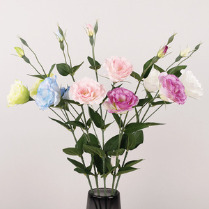 Flores Artificiales de Lisianthus de Seda, Alta Simulación, Románticas y de Ensueño, Decoración para Bodas y Hogar, Accesorios para Fotografía de Interiores - Product Image 1
