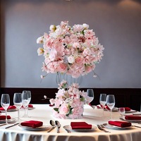 Ensemble de centres de table de mariage en gros, décorations florales en soie pour hôtels, salles de banquet, événements, couleur personnalisée en vrac, usine OEM