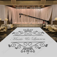 Autocollant de Piste de Danse de Mariage Grande Taille Personnalisé, Monogramme de Sol de Mariage en Vinyle, Décoration de Fête