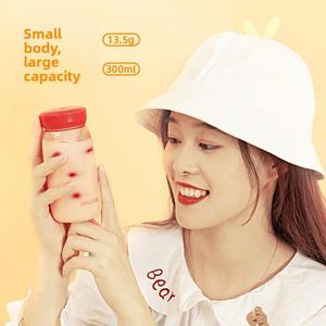 <b>Small</b> Capacity Trendy Water <b>Cup</b> Mini Plastic Milk <b>Tea</b> Fruit <b>Cup</b> for Girls Students Personality Compact Pocket Portable <b>Cup</b> - Product Image 1