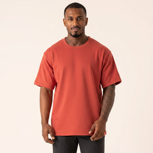 Camiseta Formal de Hombre de Algodón 100% de Alto Gramaje, Cuello Redondo, Manga Corta, Anti-Pilling, 230g, Ajuste Holgado, Venta al por Mayor - Product Image 1