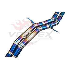 Vortex Blue Titanium Valved Catback <b>Exhaust</b> for Porsche Macan S GTS 3.0 3.6 2018-2025 with Quad Flame Burnt Tailpipes Unit - Product Image 5