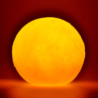 Lampe de lune 3D imprimée pour enfants, lumière de nuit de 8 cm pour chambre à coucher, table