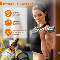 Gouttes liquides de racine de Maca OEM 60 ml, 60 portions, extrait 30:1 avec Ashwagandha et L-Arginine pour l'énergie
