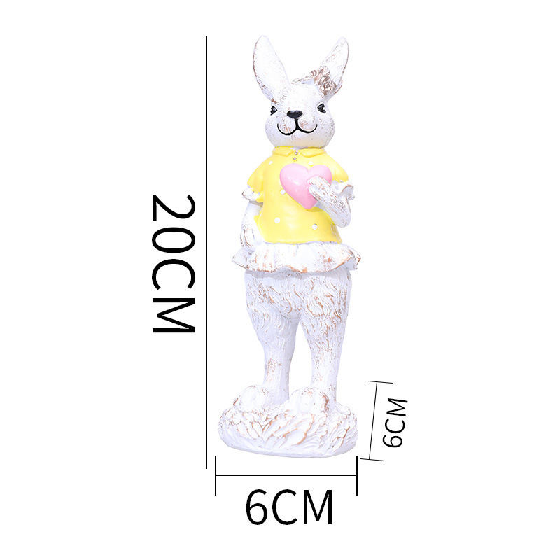 Yellow Clothes Pink Love Rabbit