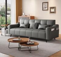 Canapé-lit pliable LanRong en cuir anti-griffures, convertible, écologique et durable pour appartement