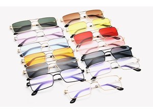 Gafas de Sol Rectangulares Pequeñas Vintage con Logotipo Personalizado al por Mayor 2020, Gafas de Sol de Metal de Aleación para Mujer, Montura Pequeña - Product Image 6