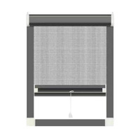 Moustiquaire à cadre en alliage d'aluminium pour porte coulissante pliée en maille plissée sans rail pour fenêtre et moustiquaire de porte pour la maison