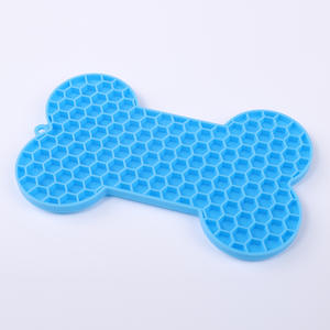Eco-Friendly Slow Food Bowl para <span class=keywords><strong>Pet</strong></span> Cães e Gatos Osso Mat Design com Ventosa Silicone Dog Lick Pad - Product Image 6