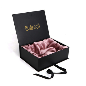 Box Hair Extension Custom Gift Box Hair Extension Packaging Box Wholesale Black Packaging