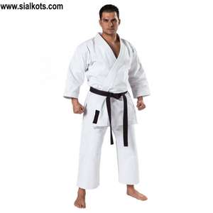 ชุดคาราเต้ยูโดคาราเต้สีขาวและสีดำศิลปะการต่อสู้ - Product Image 1