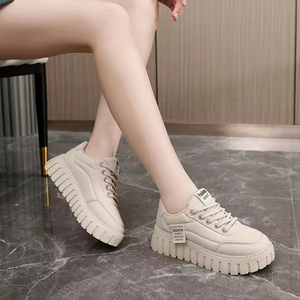 2026 Women's Shoes New Thick-<b>soled</b> Heightening Casual Board Shoes Round Head Student Shoes - Product Image 1