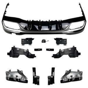 ชุดแต่งท่อไอเสียดิฟฟิวเซอร์หลัง Mercedes-Benz C-Class W206 สีดำเงิน วัสดุ PP ปี 2022+ - Product Image 5