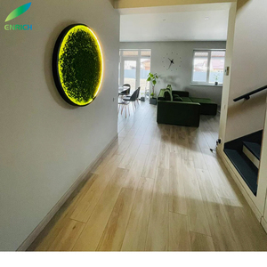 Mousse verte LED Lustre Lumière Intérieure Émettant Son Absorbable Combinaison Anneau Cercle Verseau Pendentif Acoustique pour Usage Bureau - Product Image 6