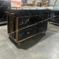 Station de bar mobile comptoirs de buffet pliante en acier inoxydable table de buffet portable mariage restauration extérieure station de sculpture