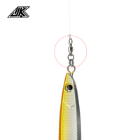 Roulement à billes Jk BBTS en acier inoxydable 304, connecteur argenté, accessoires de pêche en eau salée, émerillon