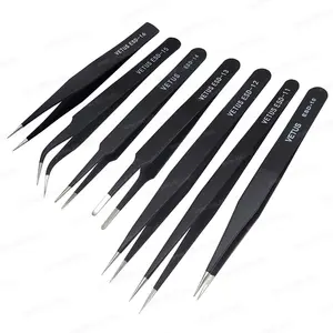 Carbon Tweezers Upgraded Anti-Static Curved Tweezers for