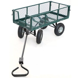 <b>Garden</b> Net Cart Steel <b>Mesh</b> 4 Wheel Durable Tool Cart For Outdoor Use - Product Image 5