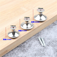 Bouton de meuble creux en acier inoxydable chambre bureau salle de bain commode noir meubles tiroir cuisine unité poignées boutons 21mm