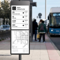 Écran d'affichage numérique LCD extérieur de 10,05, 13,3 et 27,6 pouces, effet papier, réfléchissant, ultra basse consommation, contraste élevé, écran LCD