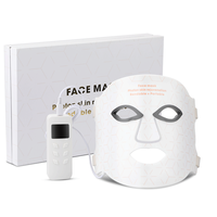 Masque facial LED en silicone pour photothérapie, lumière rouge 630 nm, NIR 850 nm, équipement de beauté portable
