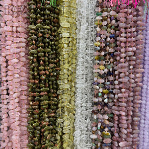 Nouveauté 2025 Perles de Quartz Rose Naturel, Quartz Citron et Quartz de <span class=keywords><strong>Madagascar</strong></span>, de forme irrégulière, à dents longues et percées au milieu, pour la fabrication de bijoux - Product Image 5