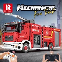 Reobrix 22008, Camión de Ingeniería RC con Rociador de Agua, Modelo de Coche Técnico MOC, Bloques de Construcción de Plástico, Juego de Ladrillos de Juguete