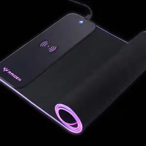 Ecofriendly Pu material no toxic durable without bracket wireless charging mouse pad