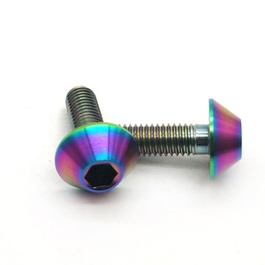 <span class=keywords><strong>Tornillo</strong></span> de cabeza de paraguas de titanio M6 <span class=keywords><strong>M8</strong></span> de grado 5 para placa de freno de disco de motocicleta pulido con estilo de tapa DIN estándar 25mm de longitud - Product Image 4