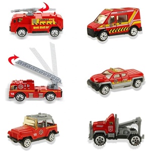 Camiones de Bomberos de Juguete 2 en 1 de Metal Fundido con Ruedas Libres, Vehículo de Rescate, Set de Coches para Niños, Mini Camiones de Bomberos y Ambulancias de Juguete - Product Image 3