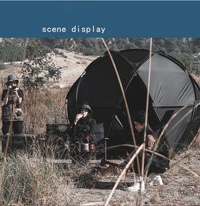 Nouvelle tente dôme Offre Spéciale en tissu noir de haute qualité pour le <span class=keywords><strong>Camping</strong></span> en plein air dôme géodésique luxe famille Glamping tente étoilée - Product Image 5