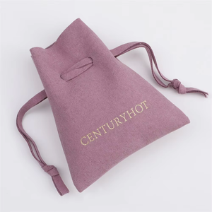 Custom Logo 7*8cm Small High Quality Microfiber <b>Drawstring</b> Bags Wedding Gift Bags Earring Necklace Ring Package <b>Pouch</b> - Product Image 6