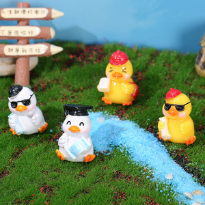 Figurines décoratives créatives en résine en forme de canard, miniatures, pour aquarium, bonsaï, décoration de jardin, ornements d'animaux mignons - Product Image 4