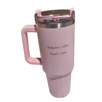 Gourde isotherme en acier inoxydable de 40 oz avec paille, bouteille d'eau portable, tasse de voyage isolée avec poignée pour voiture, flasque sous vide