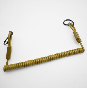 DFS0318 Cordón Elástico Retráctil Antipérdida para Exteriores, Color Café Caqui, para Colgar en la Cintura, Cuerda de Retención en Espiral - Product Image 2