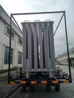 Vaporisateur chauffé par air de Lox Ln2 Lar Lng de gaz d'oxygène d'azote d'argon du liquide 350Nm3/h de gaz industriel de gaz avec la remorque