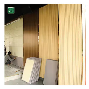 TianGe Factory high nrc <span class=keywords><strong>pannello</strong></span> acustico scanalato in legno decorativo per pareti e soffitti