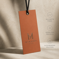 Etiquetas de Cartulina con Aspecto de Gamuza Refinada, con Elegante Logotipo de Perlas en Relieve, para Ropa Interior y Lencería de Lujo, Protección UV