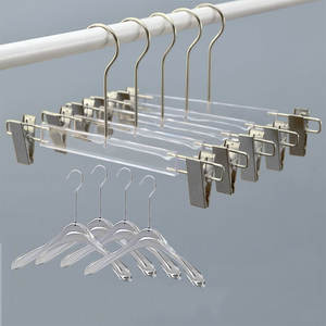 <span class=keywords><strong>Cintre</strong></span> en cristal Transparent acrylique personnalisé et pince à pantalon avec <span class=keywords><strong>cintre</strong></span> antidérapant sans trace et coin d'épaule - Product Image 3