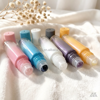 Vente en gros de flacons à bille en verre de 10 ml de la série Iridescent, couleurs pastel assorties, flacons vides pour huiles essentielles, pour le codage olfactif