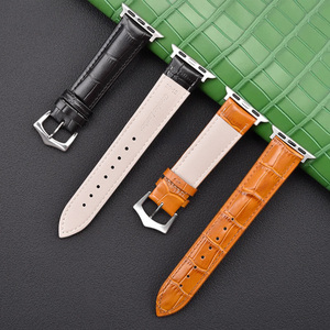 新しいスタイルの牛革本革時計バンドApple <span class=keywords><strong>Watch</strong></span> 20mmコネクタ付きカラフルな革時計ストラップIwatch - Product Image 2