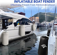 Pare-battage pour bateau, yacht, quai, équipé d'un câble en nylon tressé double de 10 m