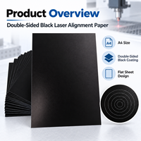 Nouveau papier d'alignement laser double face 0,28 mm blanc pour la calibration des points de rayonnement visibles pour lasers CO2/Fibre/YAG/UV/SLA