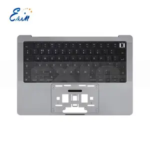 2021 üst durumda toptan orijinal İngiltere/abd Topcase Macbook pro için klavye ile 14 ''retina A2442 gümüş gri üst kapak