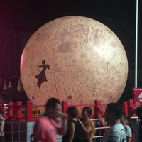 Ballon gonflable suspendu décoratif de festival de la planète gonflable géant romantique en gros avec lumière
